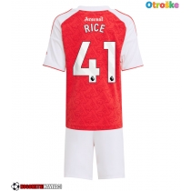 Otroške Nogometnih dresov Arsenal Declan Rice #41 Domači 2025-26 Kratki rokavi (+ hlače)